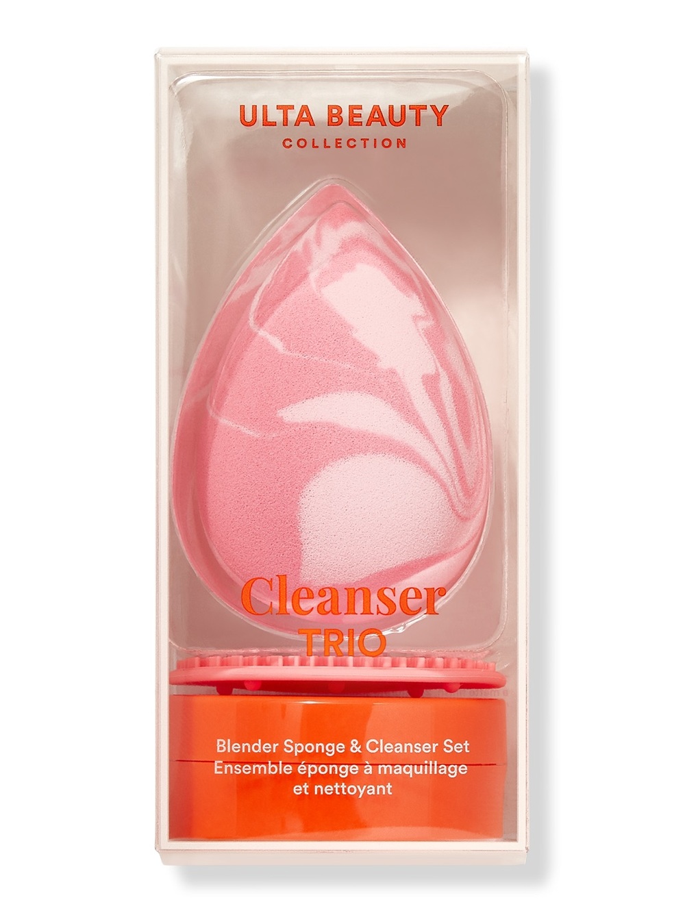 Ulta Beauty Pink Marbled Makeup Sponge & Cleanser Set